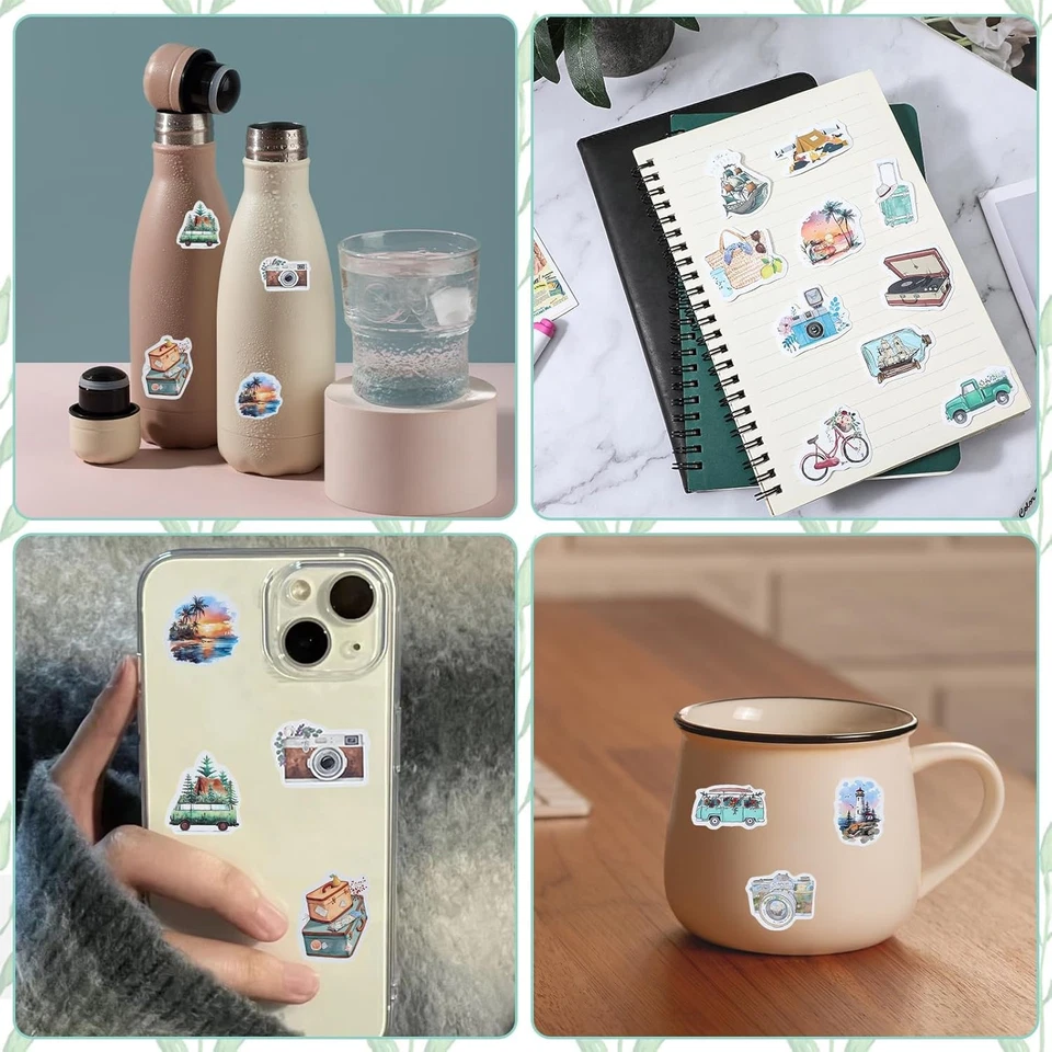 Reiseaufkleber 50 PCS Sticker Set Scrapbook Zubehör Mini Größe Journaling - Bild 3 von 4