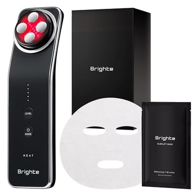 Brighte ELEKI LIFT BRT-FL170 Black EMS RF LED Facial Device 5V 1A Mask Included
