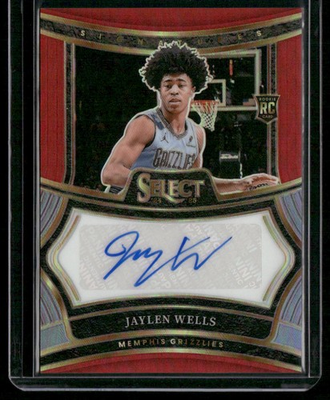 #ad 2024 25 Panini Select #RS WEL Jaylen Wells Rookie Signatures Red Prizms # 99 $14.99