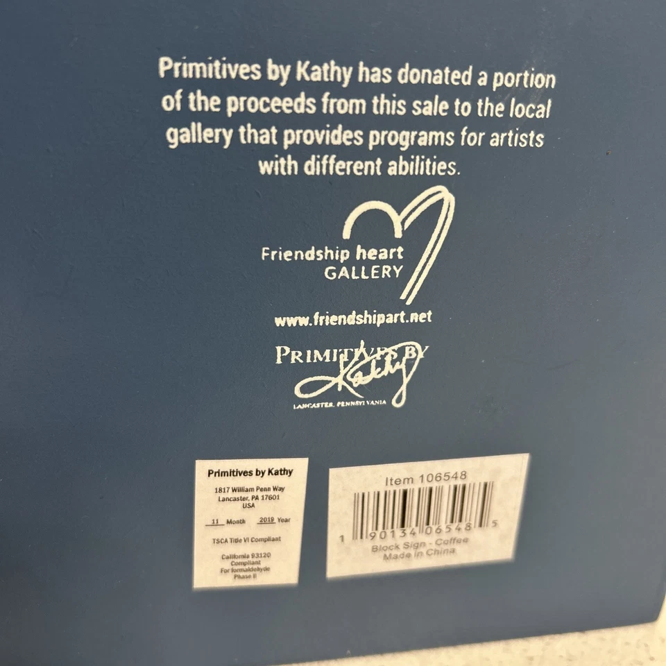 Primitives by Kathy Small Block Sign Coffee Mug Sunrise Decor House Rustic - Image 4 of 4