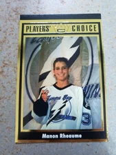 Manon Rheaume Tampa Bay #2 GOLD 1992 Cartwrights Extended Border Black