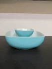 Vtg Pyrex Turquoise Chip and Dip Square Bowl SET OF 2 VERY NICE!