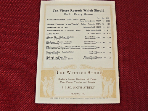 Nouveaux disques de musique Victor Records avril 1923 "Enrico Caruso" annonces, catalogue - Photo 7/9