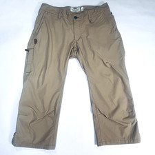 Fjall Raven Abisko Capri Pants Womens 29" Tan Straight Leg Outdoors Lightweight
