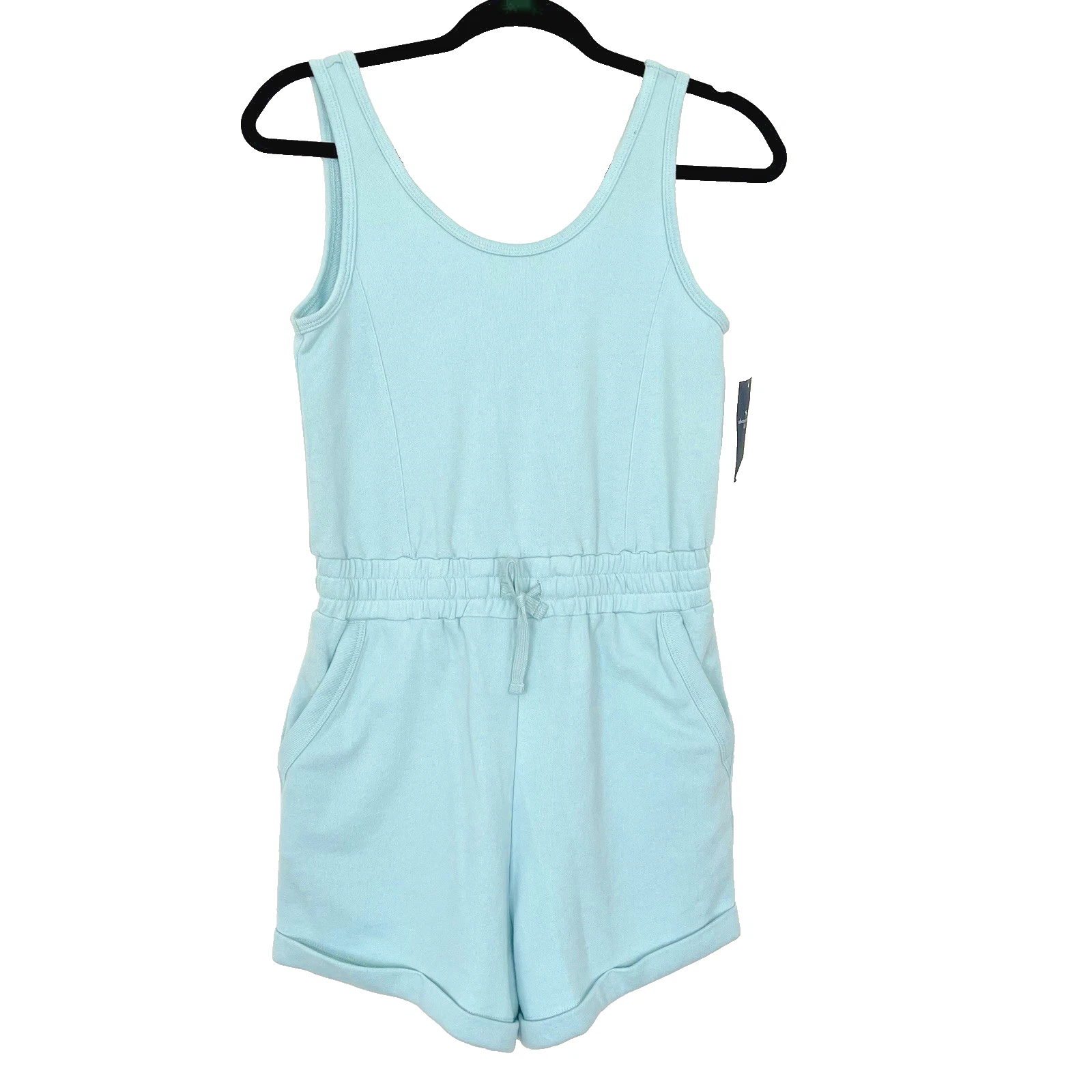 New Abercrombie Kids Girls Terry Romper 13/14 Light Blue Swim Coverup Athletic