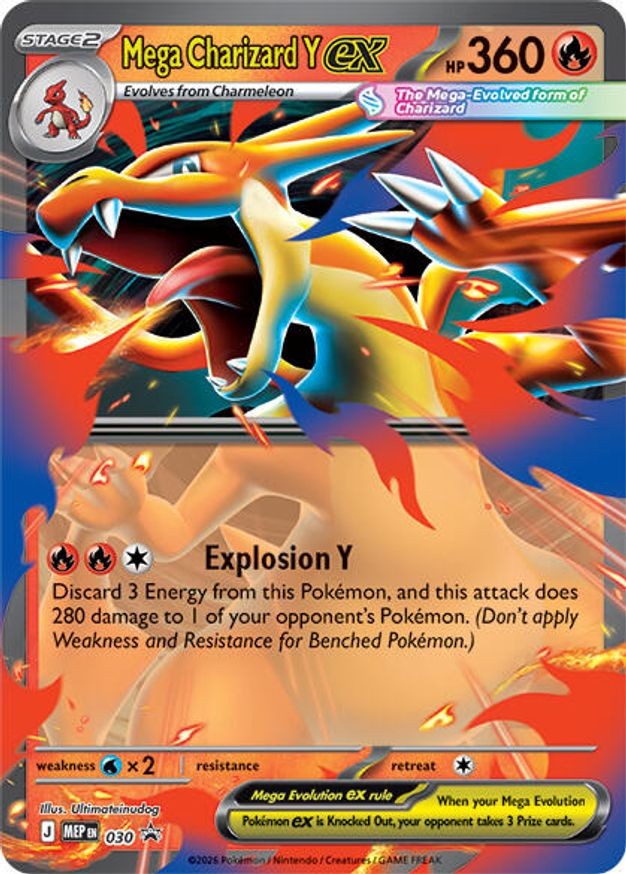 Pokemon Mega Charizard Y ex (30/65) Mega Evolution Promo NM HOLO