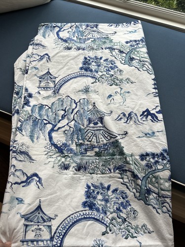 POTTERY BARN ~ Caesarea/Israel Blue & White Chinoiserie Duvet Cover~Full/Queen