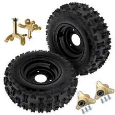 2 Pack 4 10 6 Tire Wheel 3 Holes 17mm Steering Knuckles Hubs for ATV Quad TK035S
