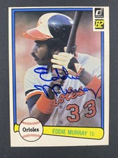 HOF Eddie Murray Autographed 1982 Donruss #483 Baseball Card Baltimore Orioles