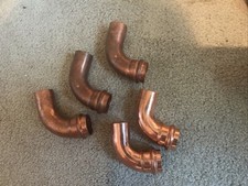 Lot Of 5 Mueller Streamline Press 1  Street x 90  Elbow Copper Fitting