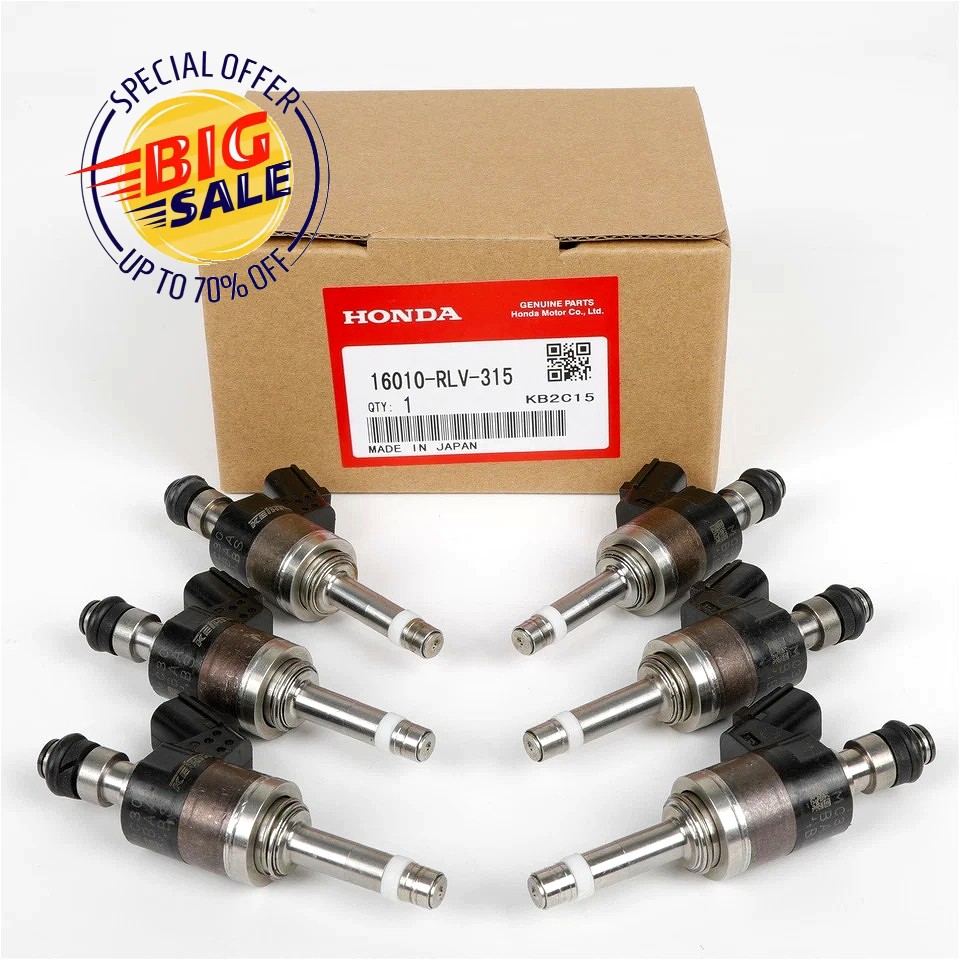 6pc OEM Genuine Fuel Injectors For Odyssey Pilot Ridgeline 3.5L V6 16010-RLV-315