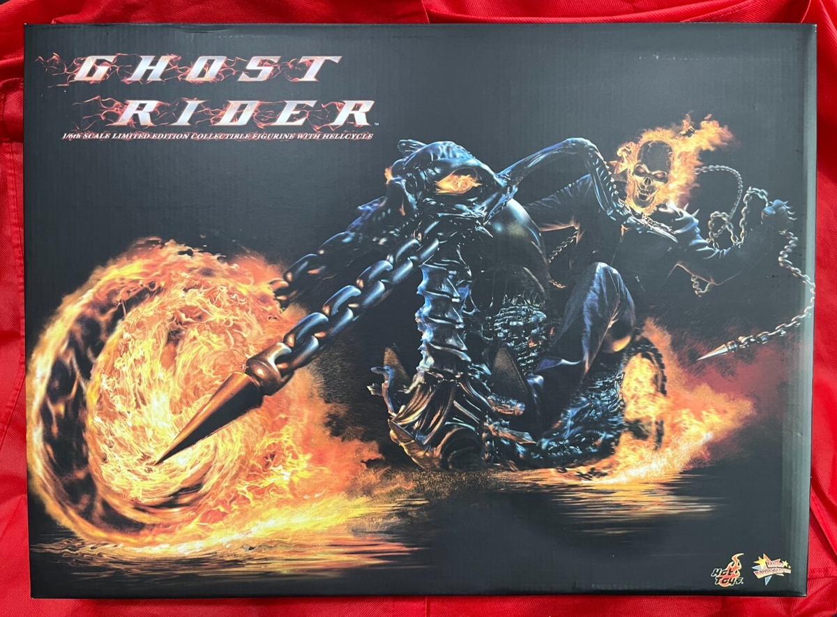 HOT TOYS Marvel GHOST RIDER w Hellcycle MMS133 1/6 Figure NEW in