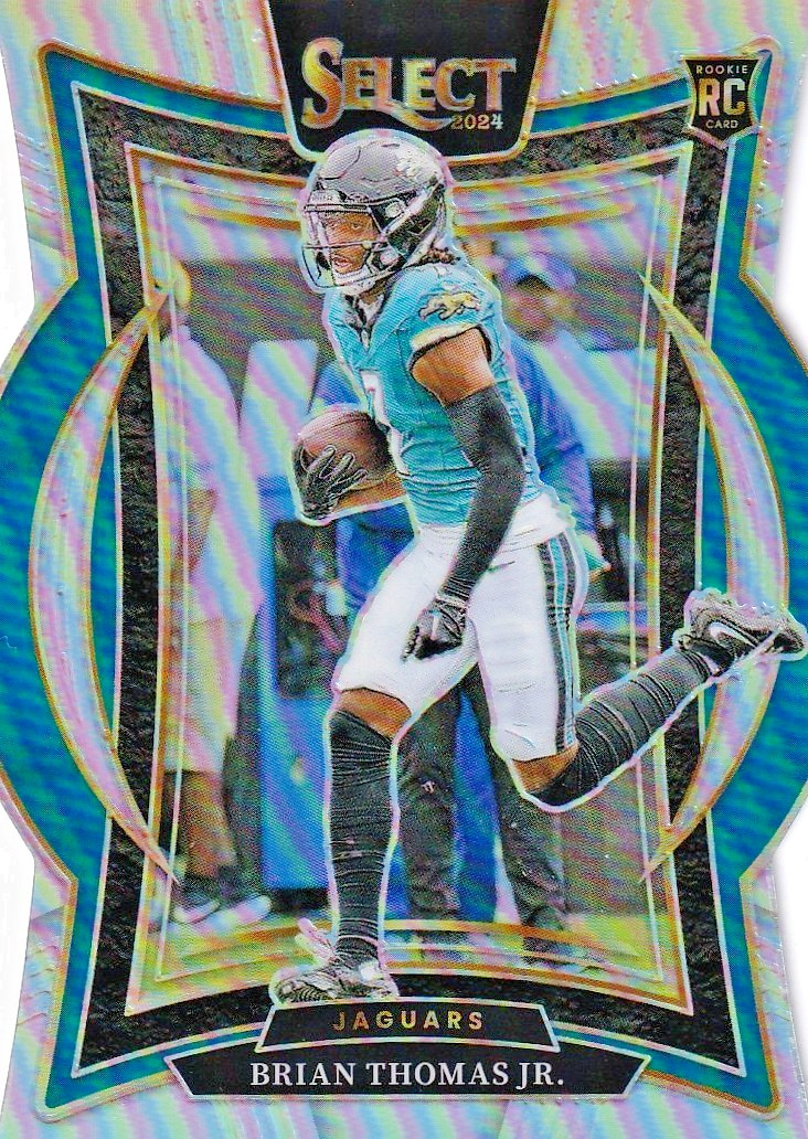 2024 Panini Select Brian Thomas Jr. Concourse Silver Prizm Die-Cut #91 (RC)