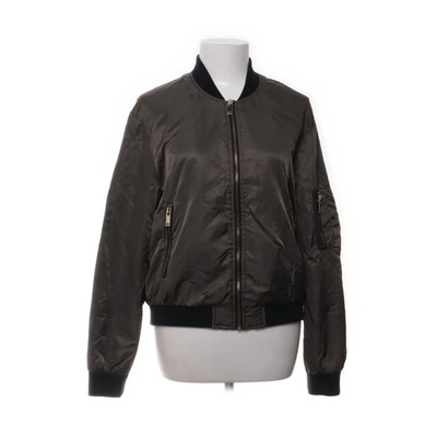 Zara Basic, Bomberjacke, Damen, Größe: M, Grün/Mehrfarbig, Polyester #XOH