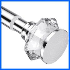 Rust-Proof Adjustable Tension Shower Curtain Rod 43-72 Inch - No Drill, Chrome