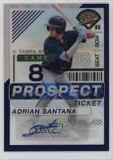 2024 Prospect Edition Purple Prizm Signatures /125 Adrian Santana #180 Auto 16wc