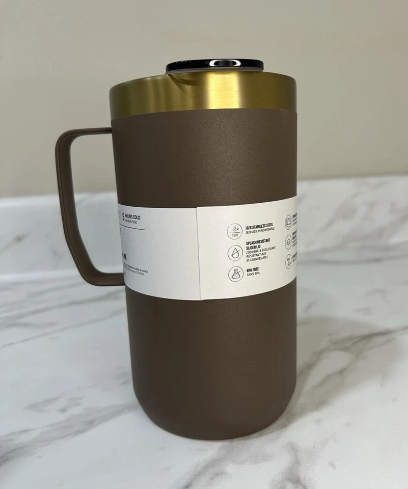 Taza de campamento Stanley 24 oz - Espresso dorado - Edición limitada - Acero inoxidable NUEVO Foto 4 de 4
