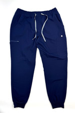 FIGS Uman Relaxed Jogger Scrub Pants Sz XL Tall Navy Blue XLT Stretch EUC