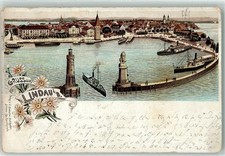 39309095 - 8990 Lindau Hafeneinfahrt Bayerischer Loewe Leuchtturm