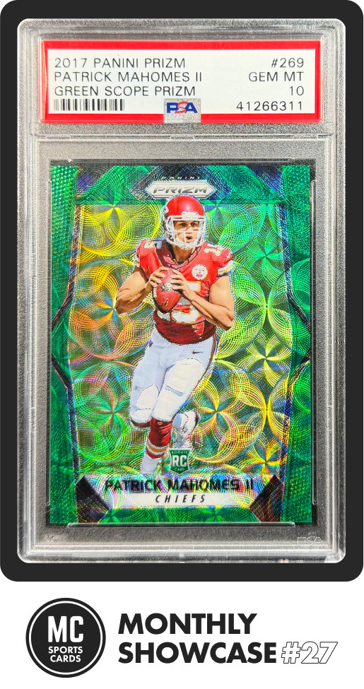 Patrick Mahomes Panini Prizm #269 Green Scope