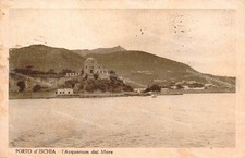 (V)dt303 cartolina porto d'ischia l'acquarium dal mare provincia di napoli