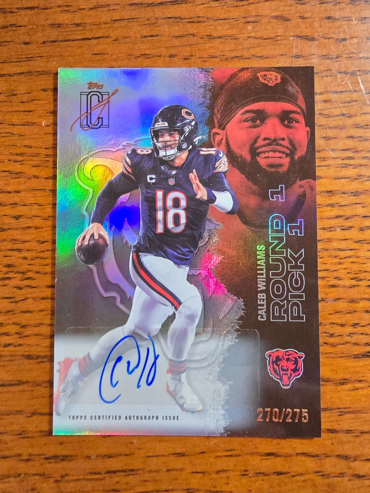 2025 TOPPS Signature Class #11 Caleb Williams Auto Bears Silver 270/275