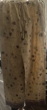 J.Jill Linen/cotton Pants, Small, Floral, Elastic Waist, Pockets, New