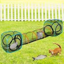Cat Play Tunnel  Cube with Three Ways for Indoor and Outdoor, Cat Playpen, ...