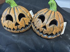 9" Happy Pumpkin Jack-o  -Lantern   Halloween Tabletop Decoration Party Prop