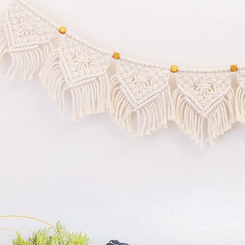 Macrame Fringed Woven Tapestry Wall Hanging Home Wall Decoration Decor7043