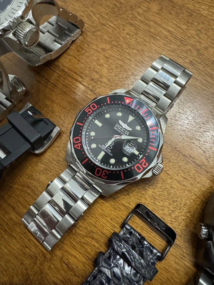 Lote De 6 Relojes Invicta Hombre Lote Grand Diver Reserve Signature II Aviator Lupah Foto 3 de 4