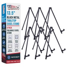 14" Steel Tabletop Instant Display Easel 6 Pack , Portable Tripod Stand, Signs