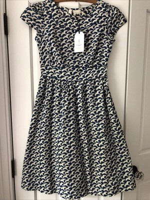 Seasalt Cornwall Briarfield Dress NWT UK 8 100% Cotton Vintage Style PTP 16 