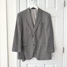 Hart Schaffner Marx Loro Piana Cashmere Gold Trumpeter Glen Plaid Blazer 42R