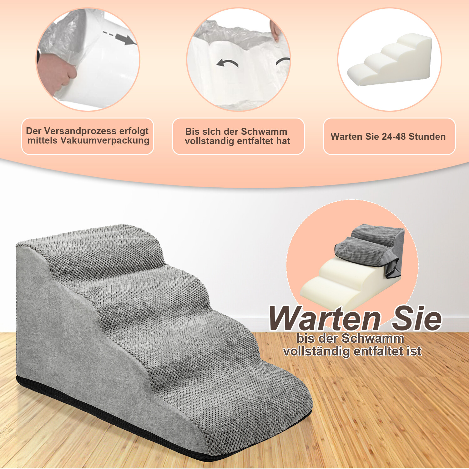 Hunderampe 65x30x40 Cm - Wasserdicht & Rutschfest Für Kleine Hunde