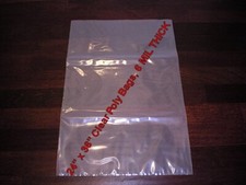 Super Heavy Duty X-Large Clear Open Top Flat Poly Bag 6 Mil 24x36 Plastic USA