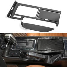 Console Gear Shift Panel & Cup Holder Cover Trim for Ford Mustang 10-14 Carbon