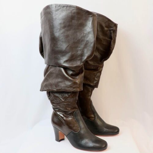 Vivienne Westwood Archive Initial Early Armor Boots Women's leather Dark Brown