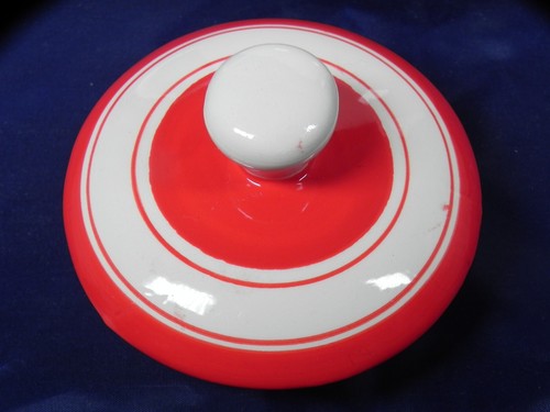 Tetera vintage de cerámica Kellogg’s sabor cereal 2005 blanca y roja de colección - Imagen 6 de 10