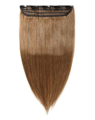 Premium Clip in Human Hair Extensions 100% Real Remy Hair Weft One Piece Clip In - Picture 8 of 21