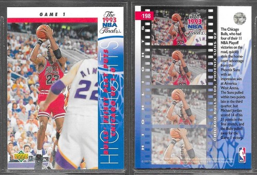 Upper Deck NBA 1993 #198 Michael Jordan Chicago Bulls Finals 1st Game Card - 第 1/1 張圖片