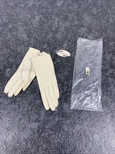 Vintage Viola Weinberger Italy Size 6 1/2 Cream Color Leather Gloves NEW