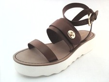 COACH Platt Platform Ankle Strap Sandals Saddle Brown Women's US 10/ 40 160 NWD