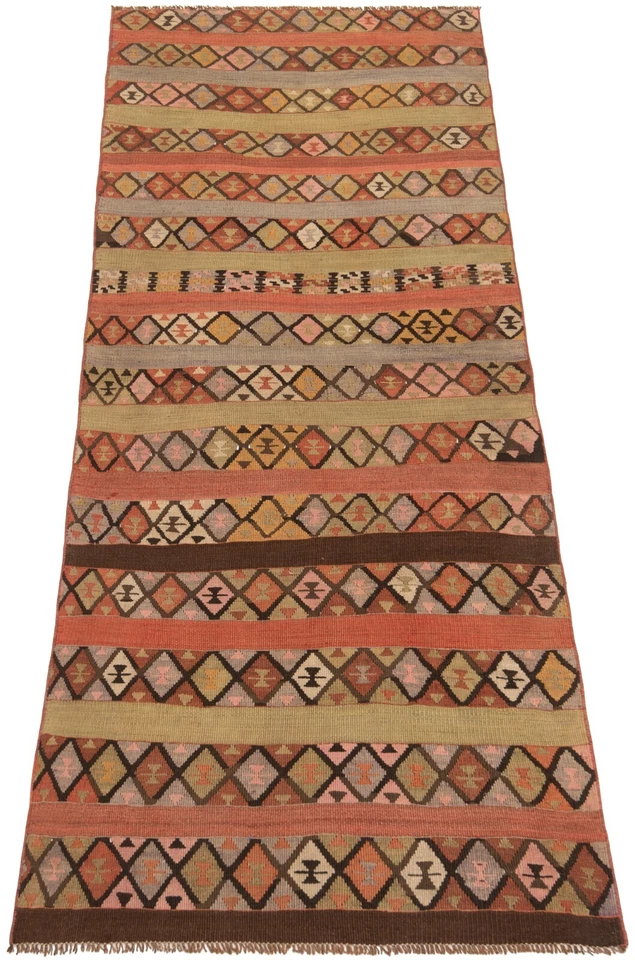 Kelim 240x94 cm Handgewebter Perserteppich Kilim Wolle Carpet Rug Orient Läufer - Bild 3 von 4