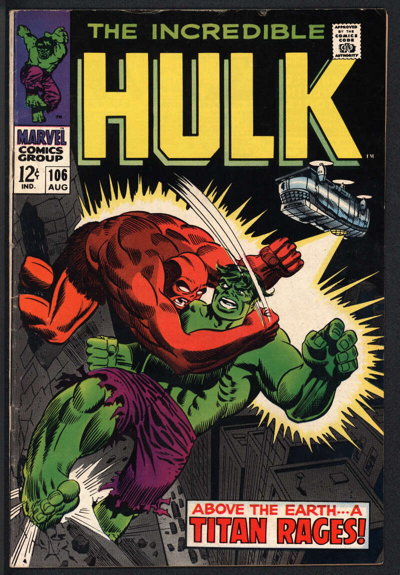 INCREDIBLE HULK #106 5.0 // DEATH OF THE MISSING LINK MARVEL