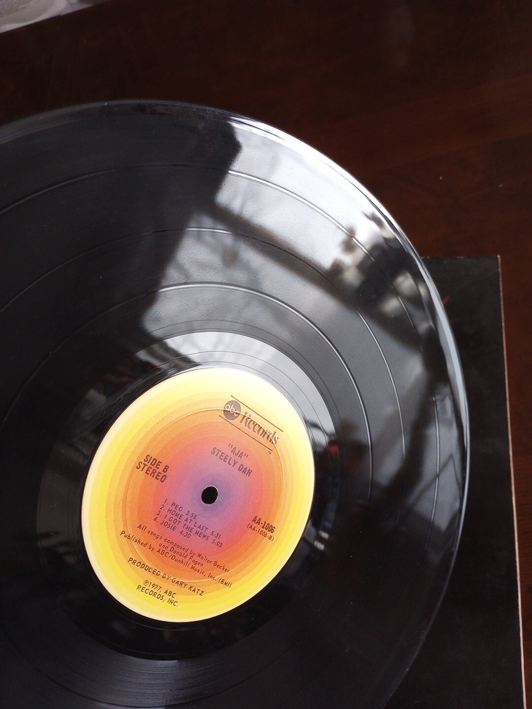 STEELY DAN LP "AJA" ORIGINAL 1977 ABC w Black Cow & Lyrics Innersleeve