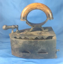 Antique Coal Iron 8" Sad Iron Marked C.E.F. #3