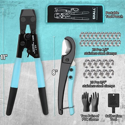 SHALL PEX CLAMP CRIMPING TOOL & CUTTER, ASTM 2098 for 3/8''to1'' US