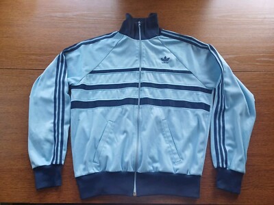 Adidas Vtg VENTEX France First Track Top Sweatshirt Jacket 70s 80s