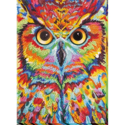Bead Embroidery Kit Owl Beaded stitching Beadwork DIY Abris Art
